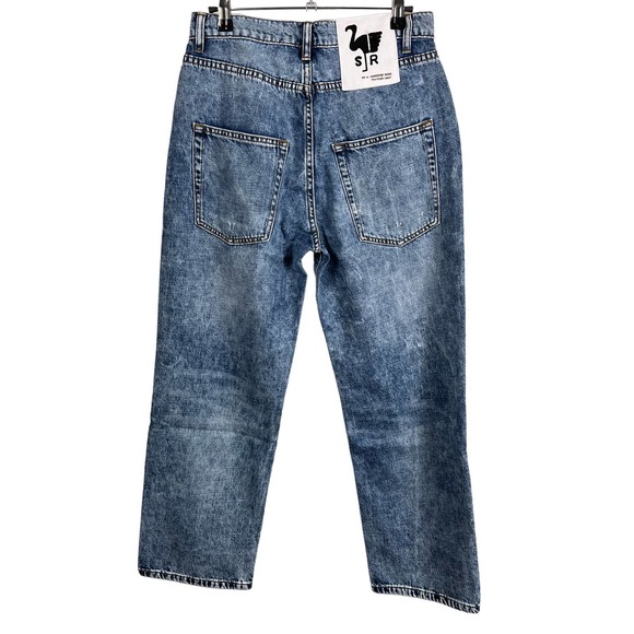 FREE PEOPLE NWT WOMEN'S 30 FREE "THE VIRGIN LABEL" DISTRESSED STRAIGHT LEG JEAN - Picture 2 of 9